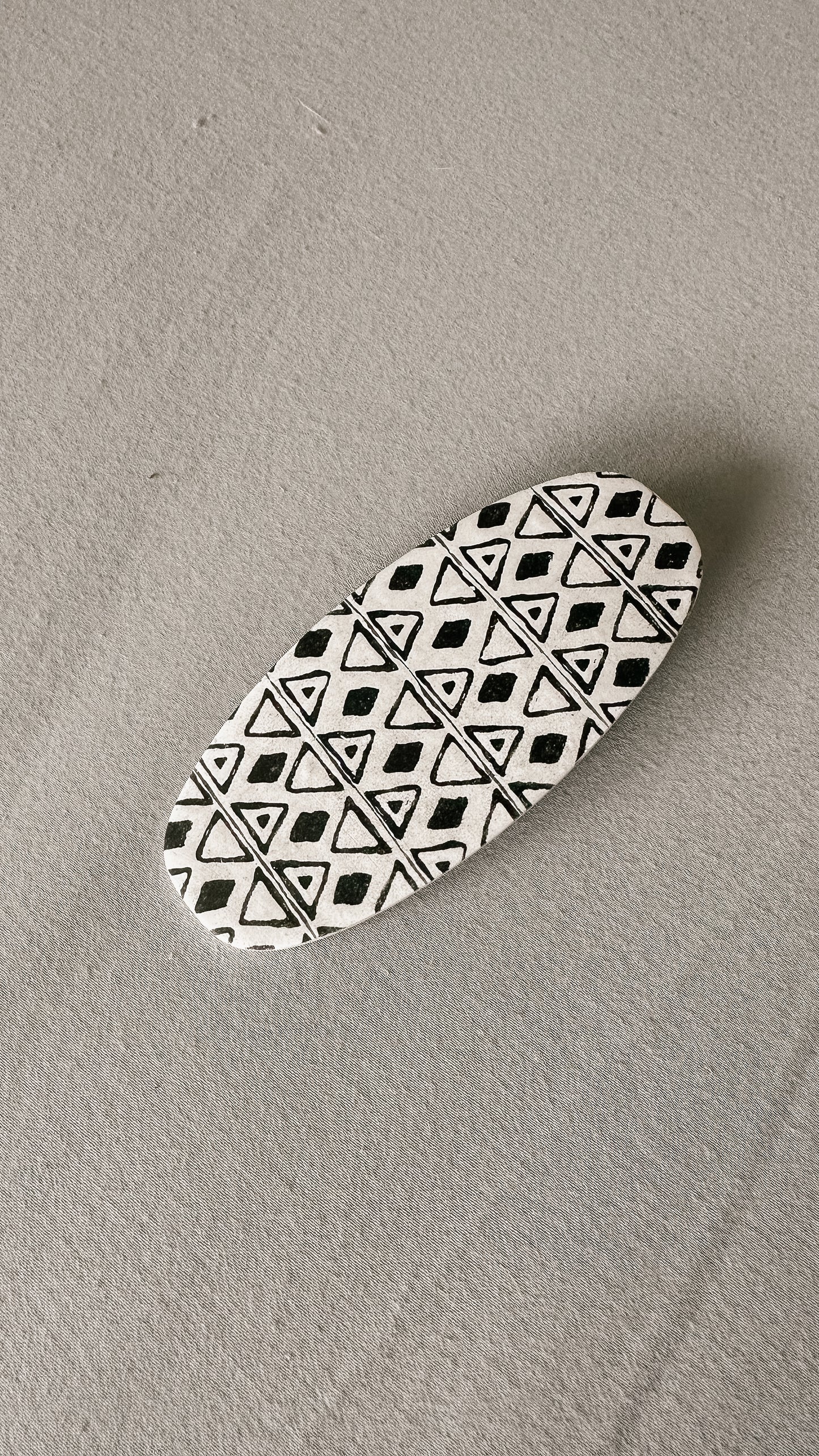 Black and White Hair Barrette