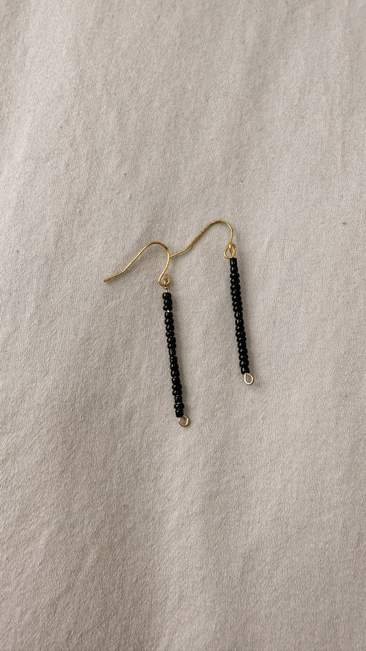 Black and Gold Beaded Dangle