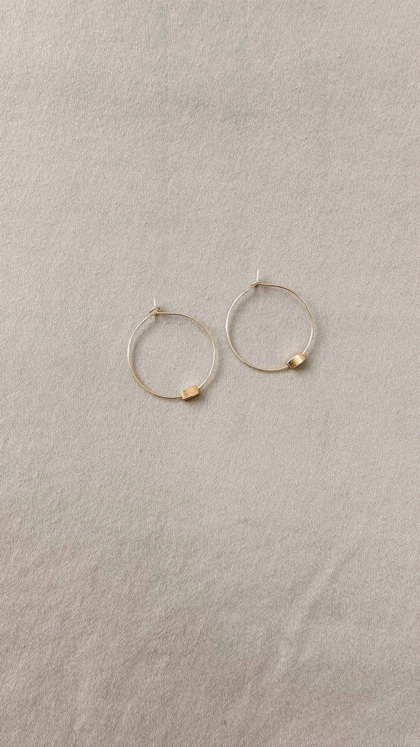 Gold Single Square Hoop