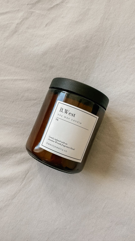 Autumn Wreath Candle