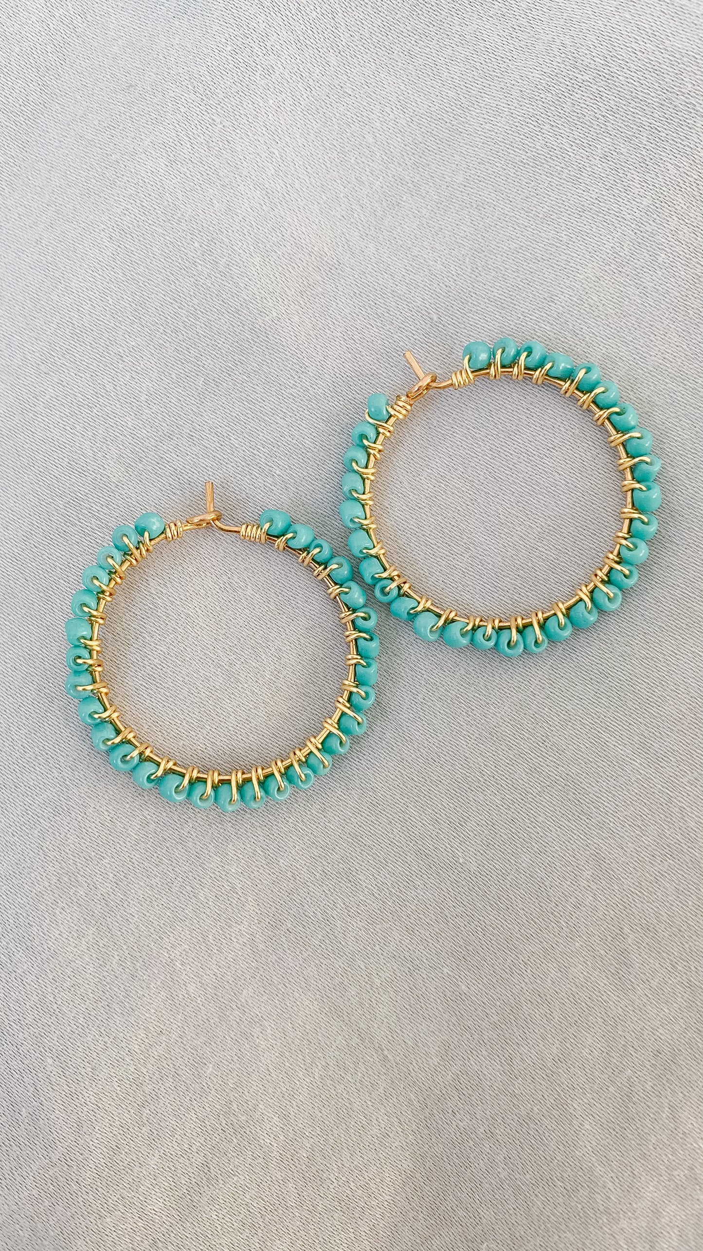 Full Turquoise Bead Hoop