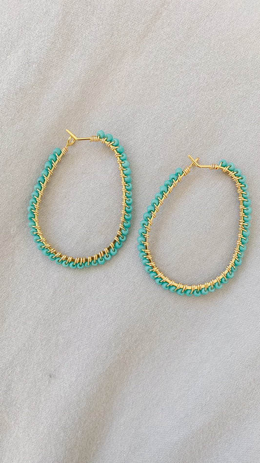 Full Turquoise Bead Oval