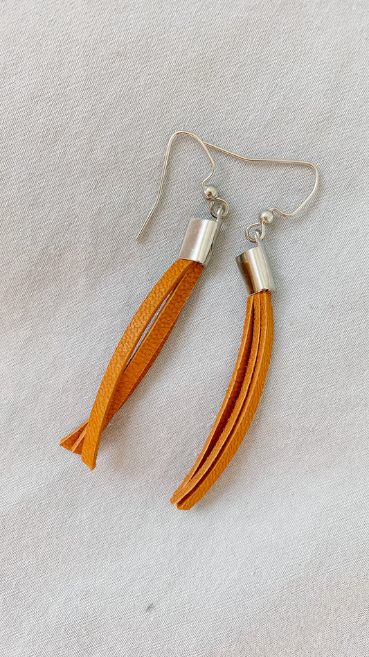 Mini Brown Leather Dangle