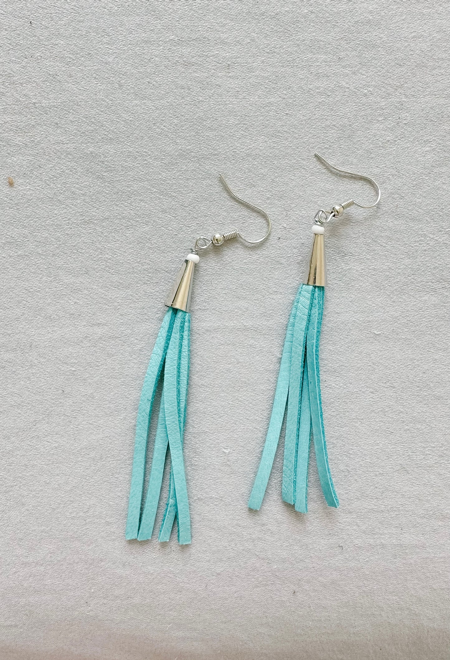 Turquoise Leather Jellies with Bead